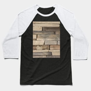 rustic grunge beige grey old wall stone Baseball T-Shirt